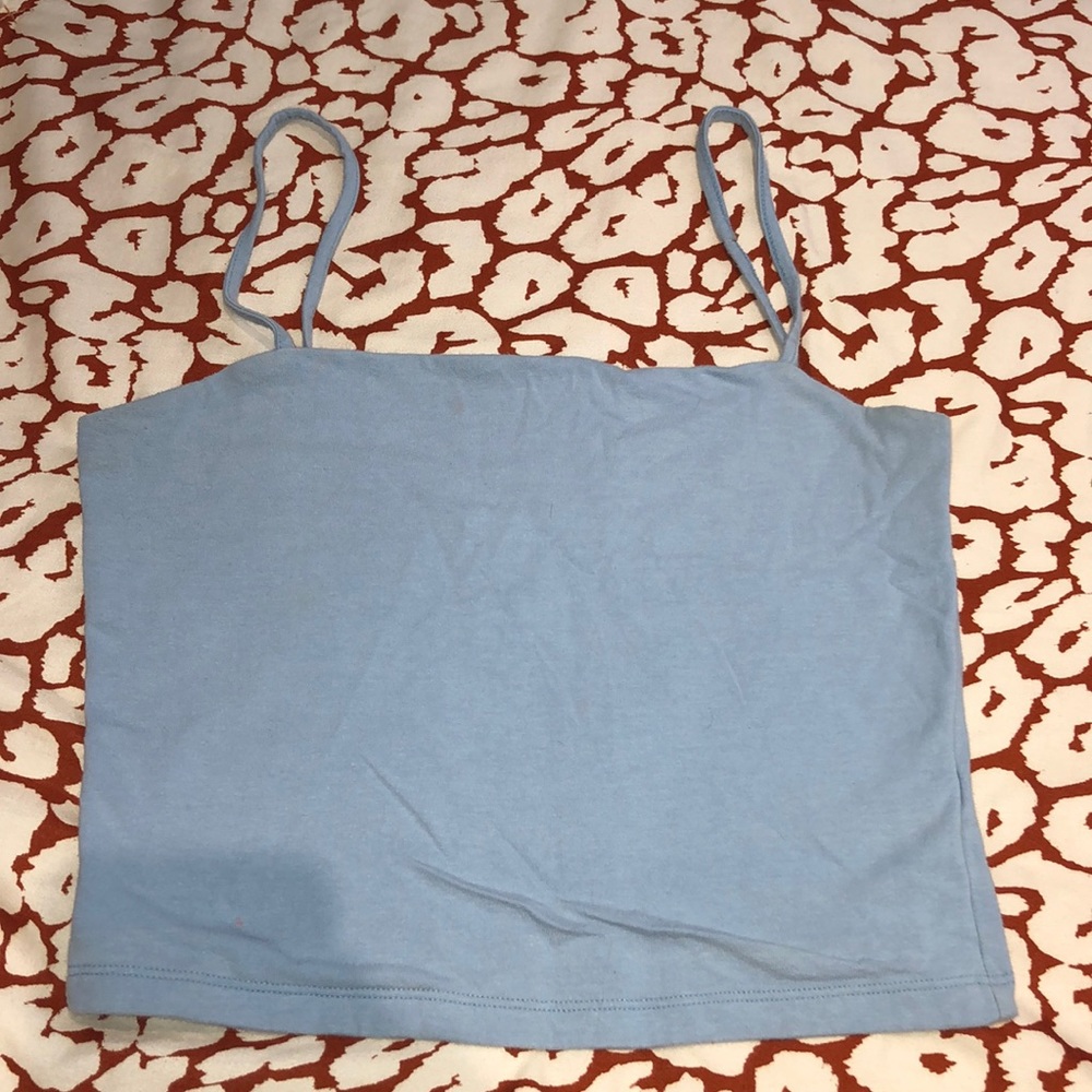 baby blue PacSun crop top